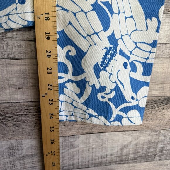Lilly Pulitzer Womens 0 Bailey Capri Coastal Blue Gabby Alligator Print NWT - Picture 11 of 11